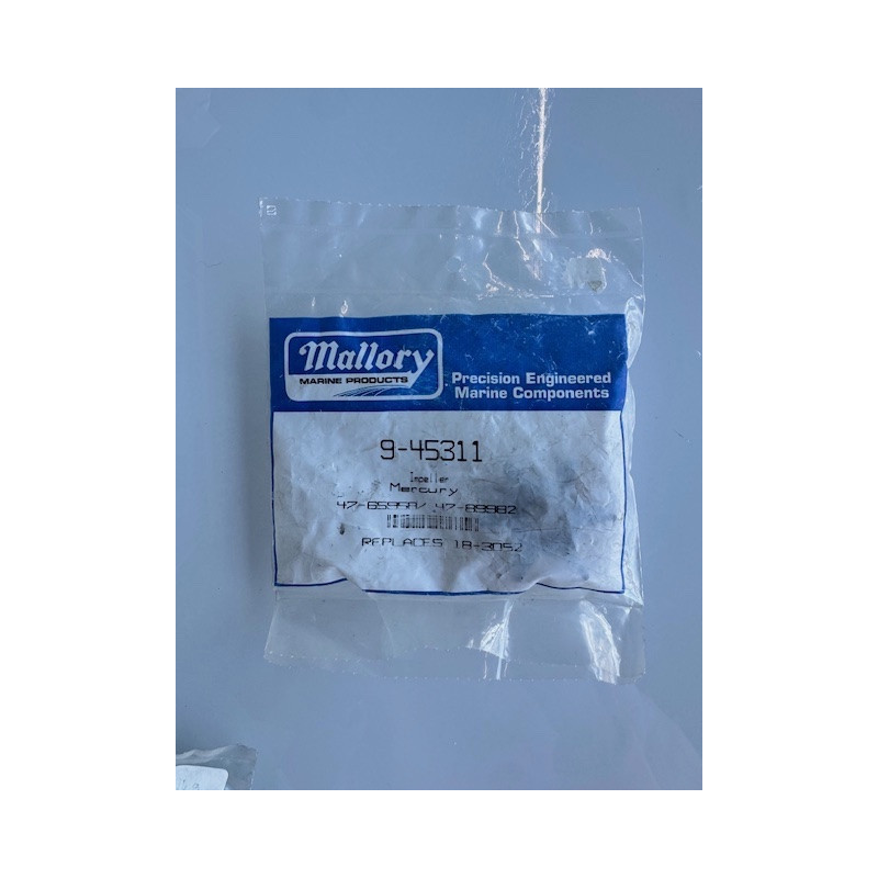 Impeller Mallory 9-45311 – Mercury 47-89983 / 47-88382 – Remplace 18-3712