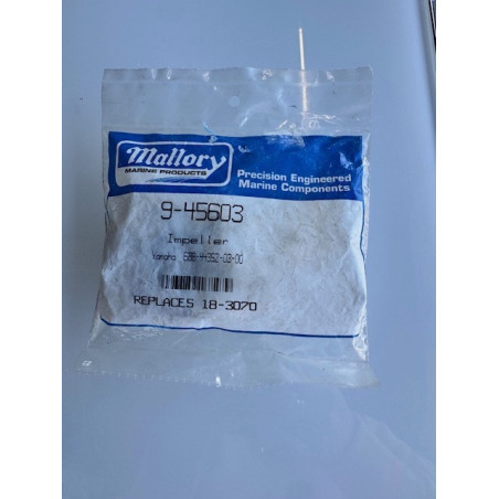 Impeller Mallory 9-45603 – Yamaha 688-44352-03-00 – Remplace 18-3070