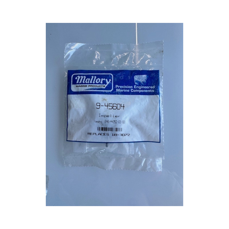 Impeller Mallory 9-45604 – Yamaha 6H5-44352-01-00 – Remplace 18-3072