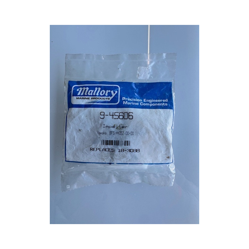 Impeller Mallory 9-45606 – Yamaha 6E5-44352-00-00 – Remplace 18-3088