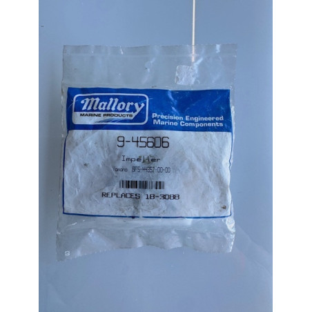 Impeller Mallory 9-45606 – Yamaha 6E5-44352-00-00 – Remplace 18-3088
