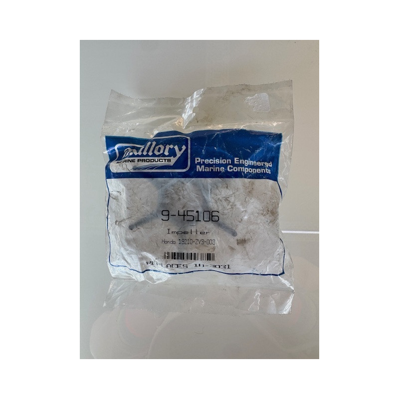 Impeller Mallory 9-45106 – Honda 19210-ZY3-003 – Remplace 18-3031