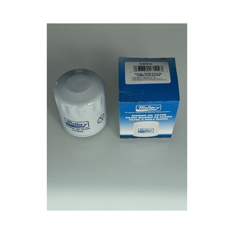 Filtre à huile Mallory 9-57810 Honda 15400-POH-305 15400-PLM-A01PE